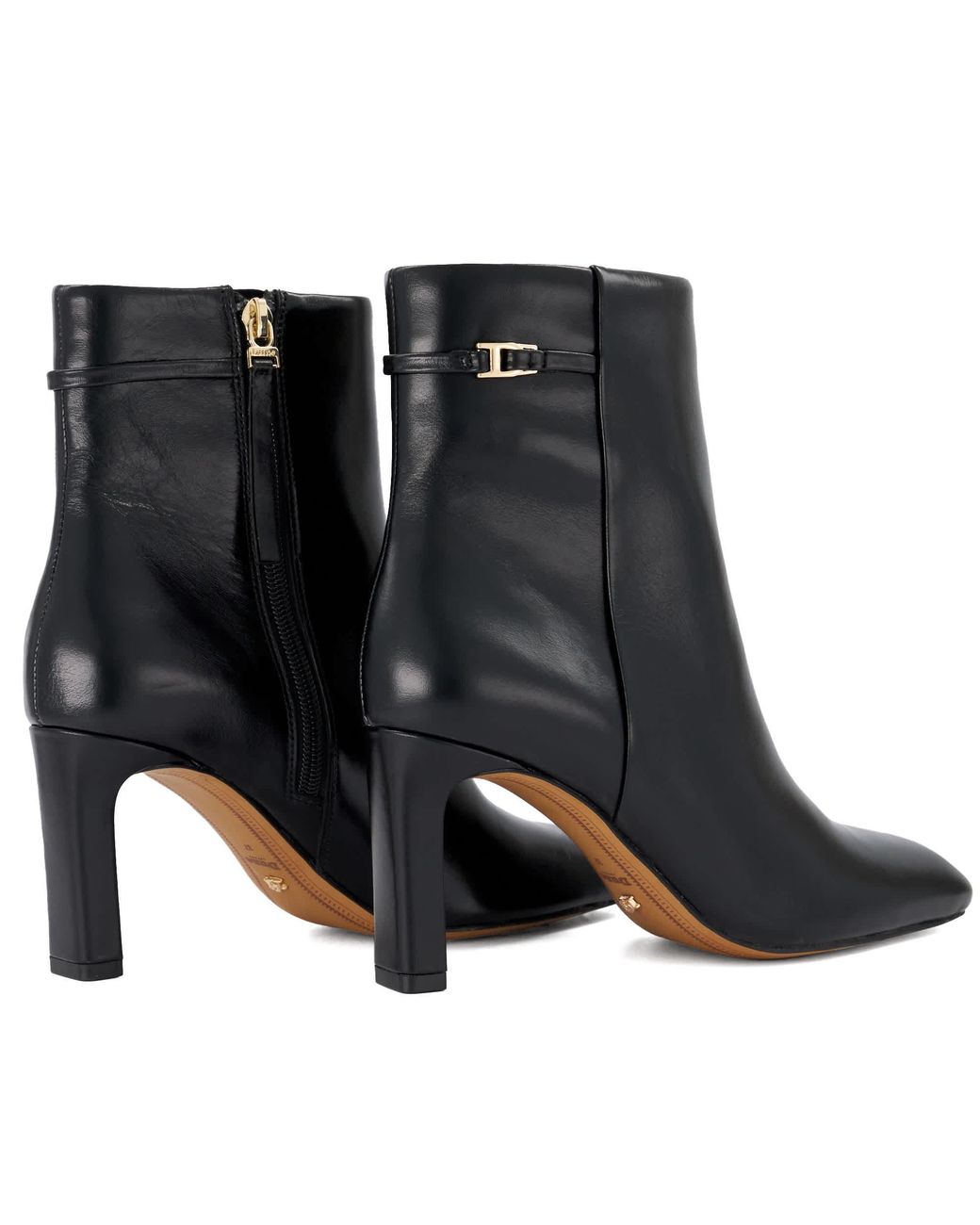 Dune Black Onora Heeled Ankle Boots