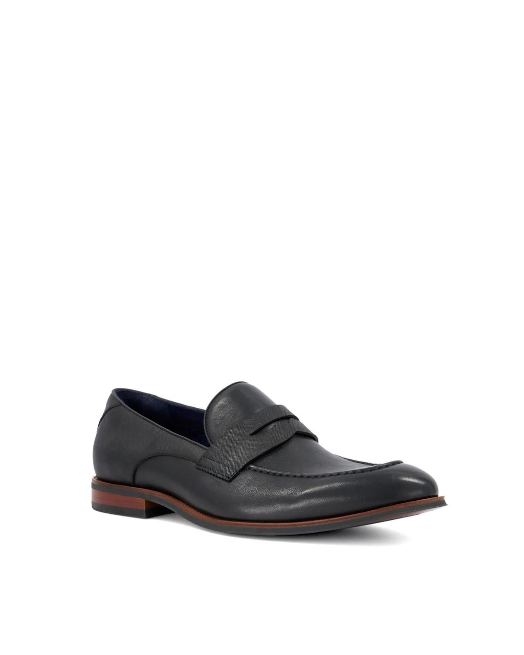 Dune Black Staten Slip-On Penny Loafers for men