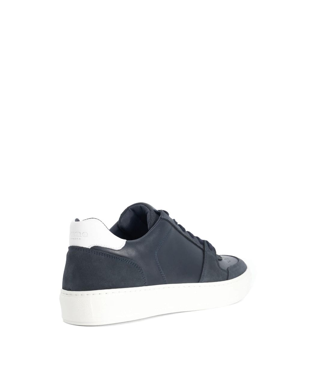 Dune Blue Tawly Leather Cup Sole Trainers for men