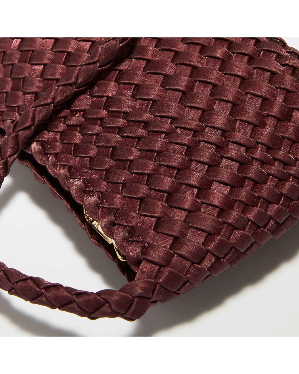 Dune Purple Deliberating Woven East-West Shoulder Bag