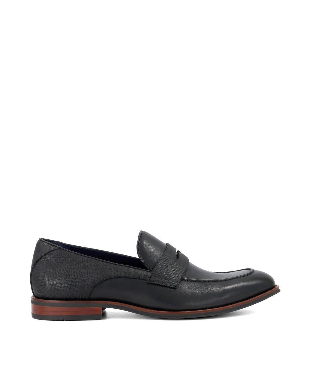 Dune Black Staten Slip-On Penny Loafers for men