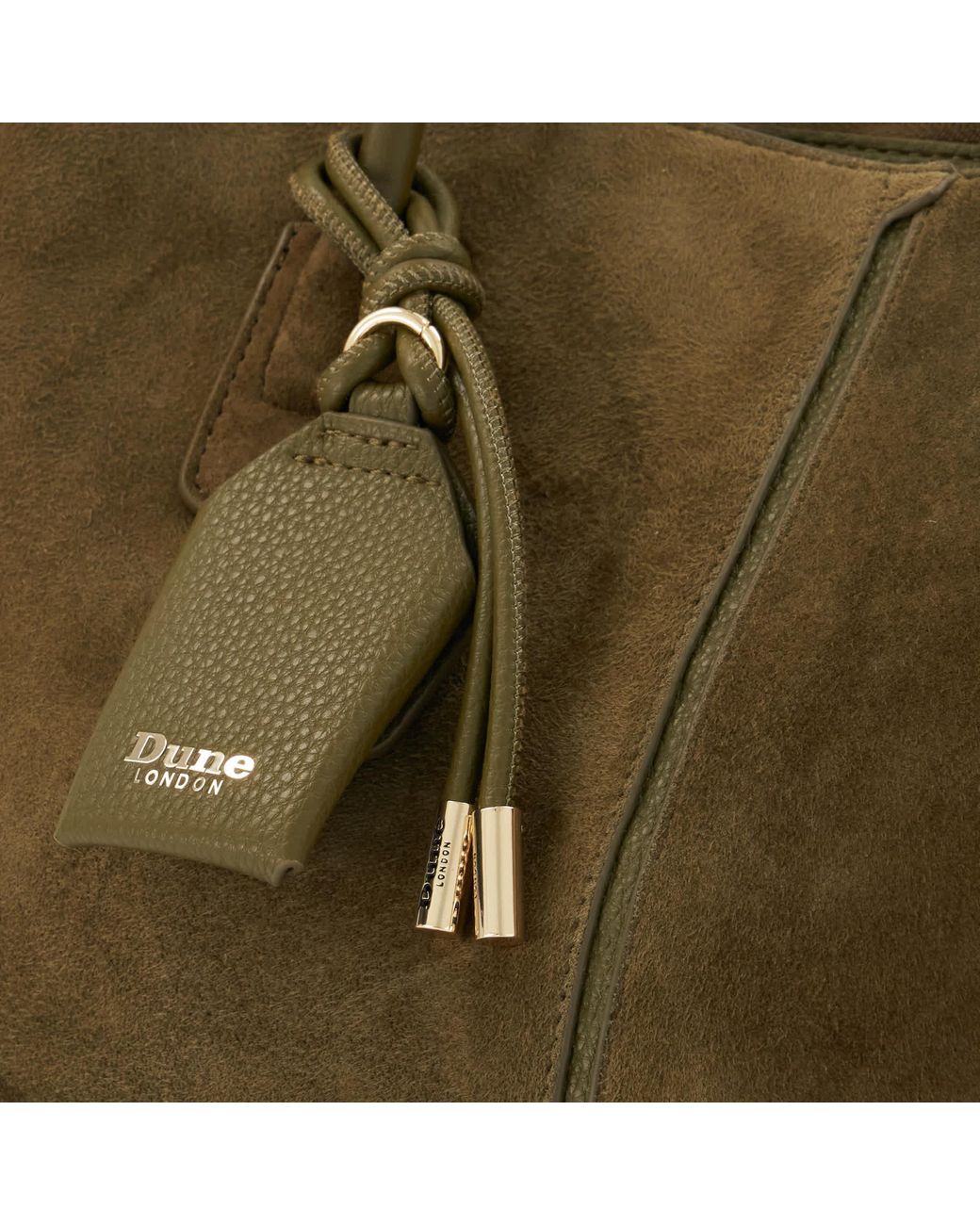Dune Green Deserving L Tag-Detail Shoulder Bag