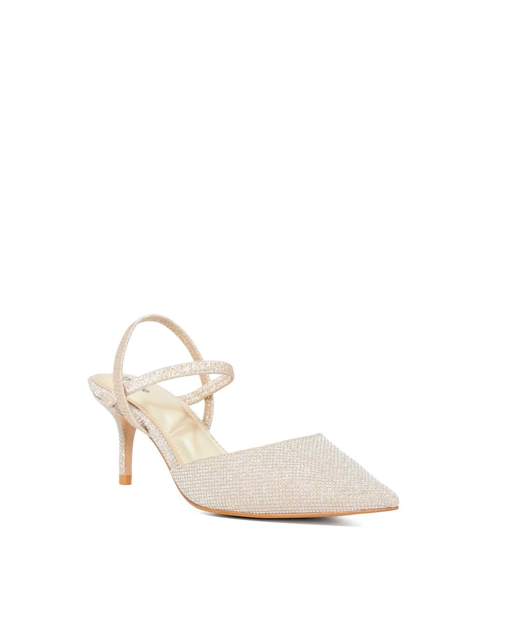 Dune White Classical Stiletto Heeled Courts