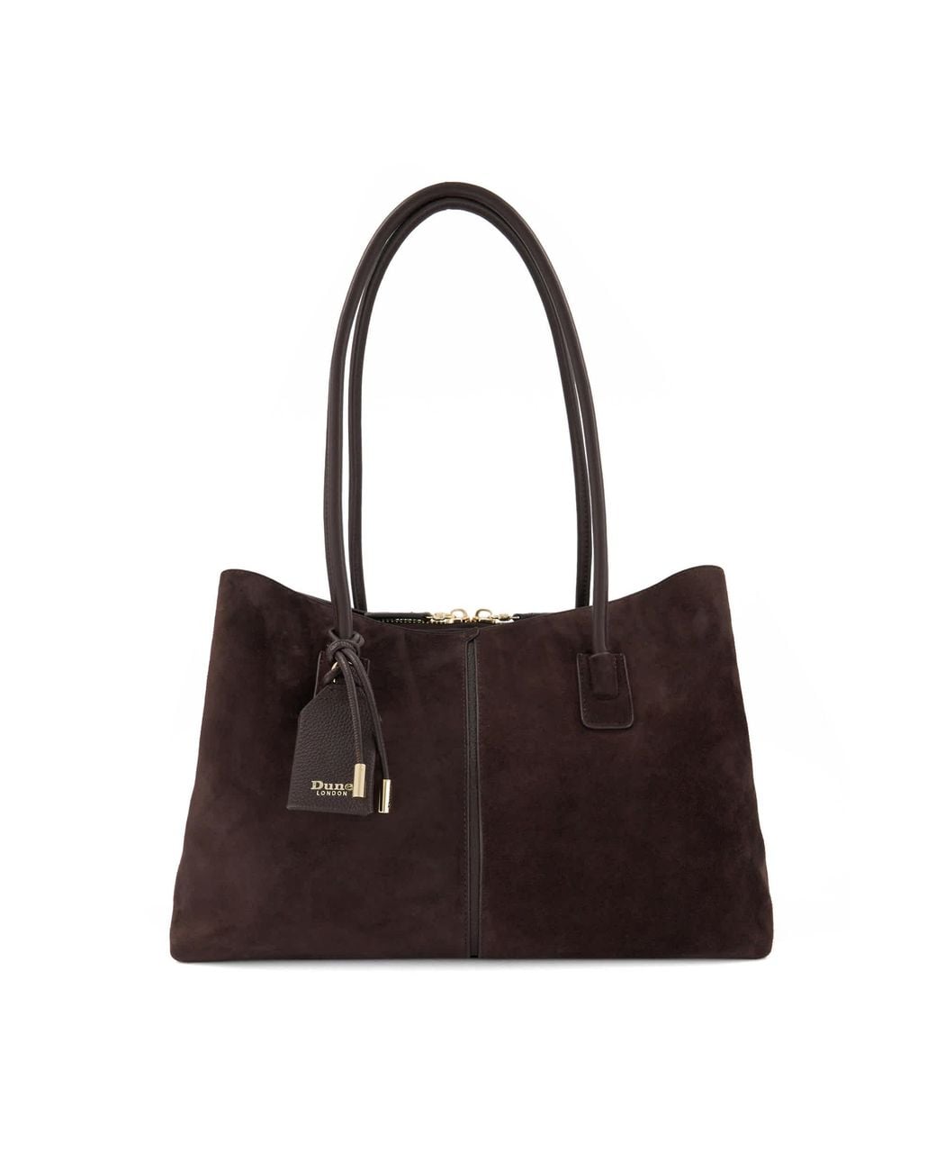 Dune Brown Deserving L Tag-Detail Shoulder Bag