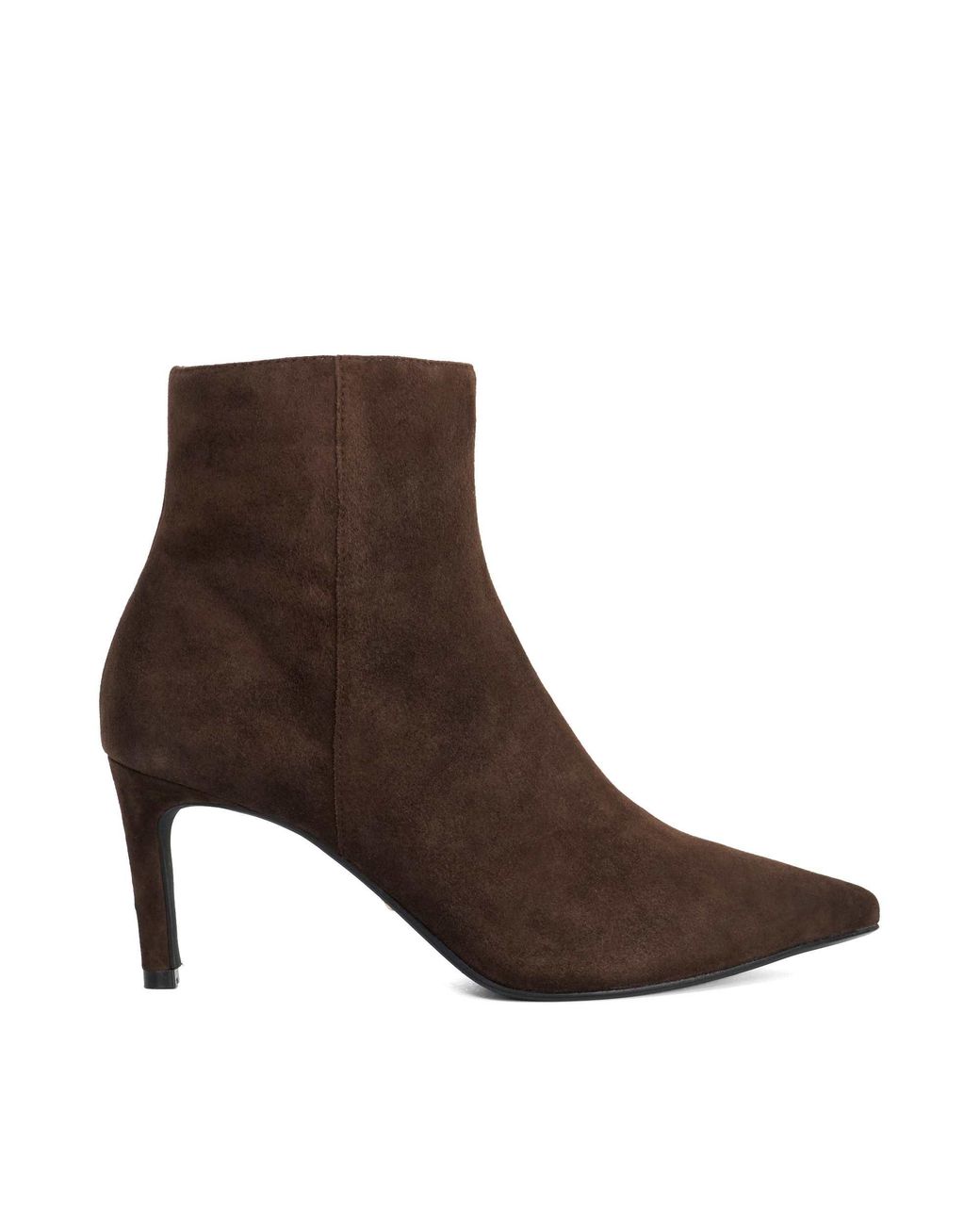 Dune Brown Wf Obsessively Wide Fit Pointed Toe Heel Ankle Boots