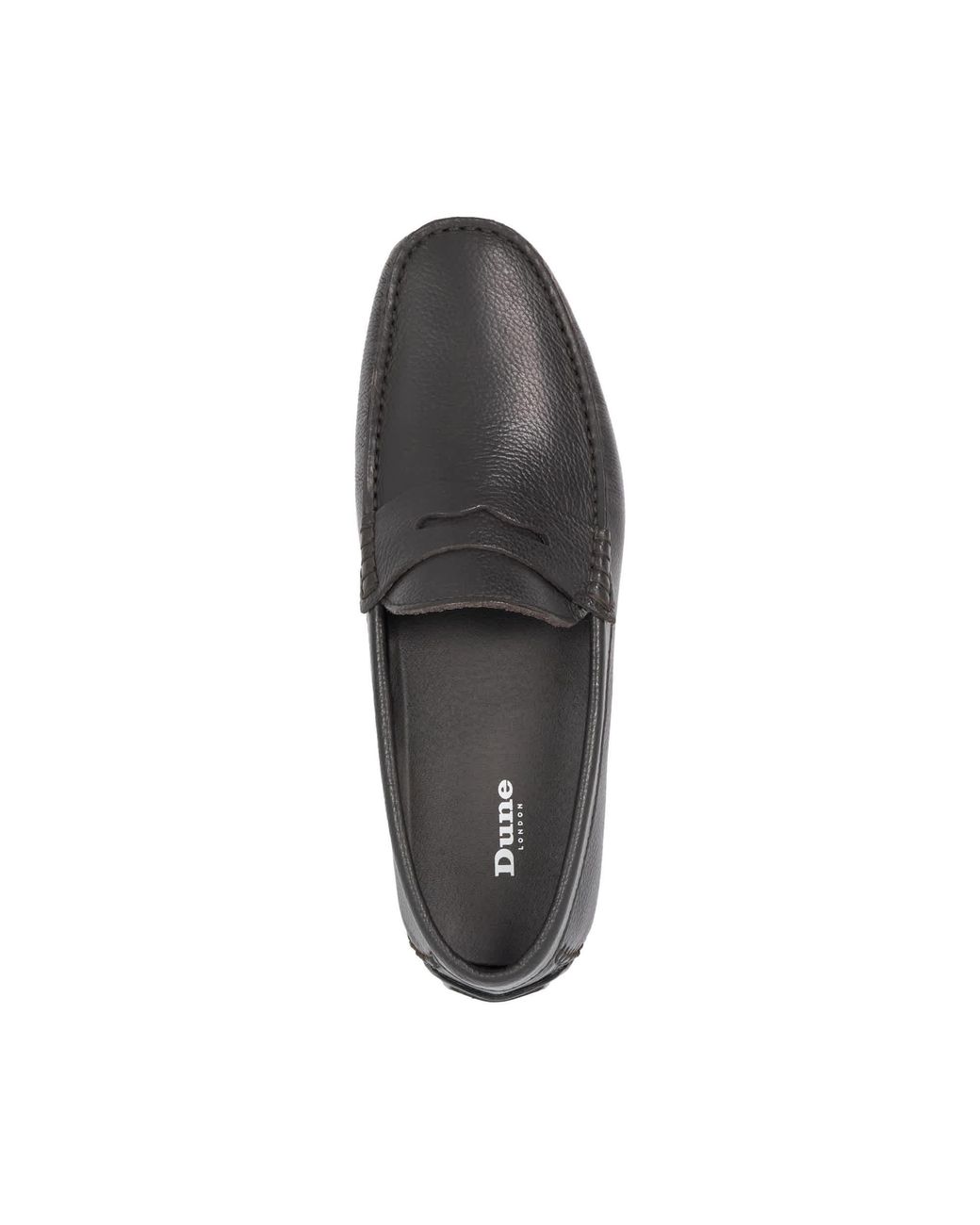 Dune Black Brackley Penny-Strap Driver Shoes for men