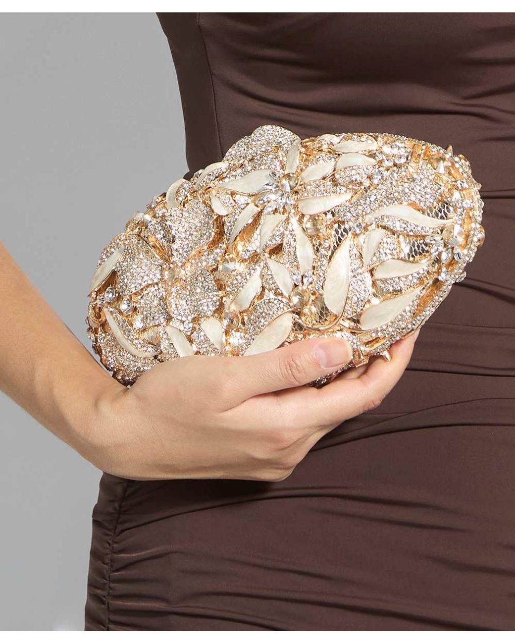 Dune Natural Extravagant Embellished Clutch Bag