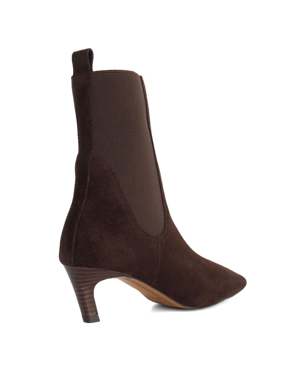 Dune Brown Odela Slip-On Heeled Ankle Boots