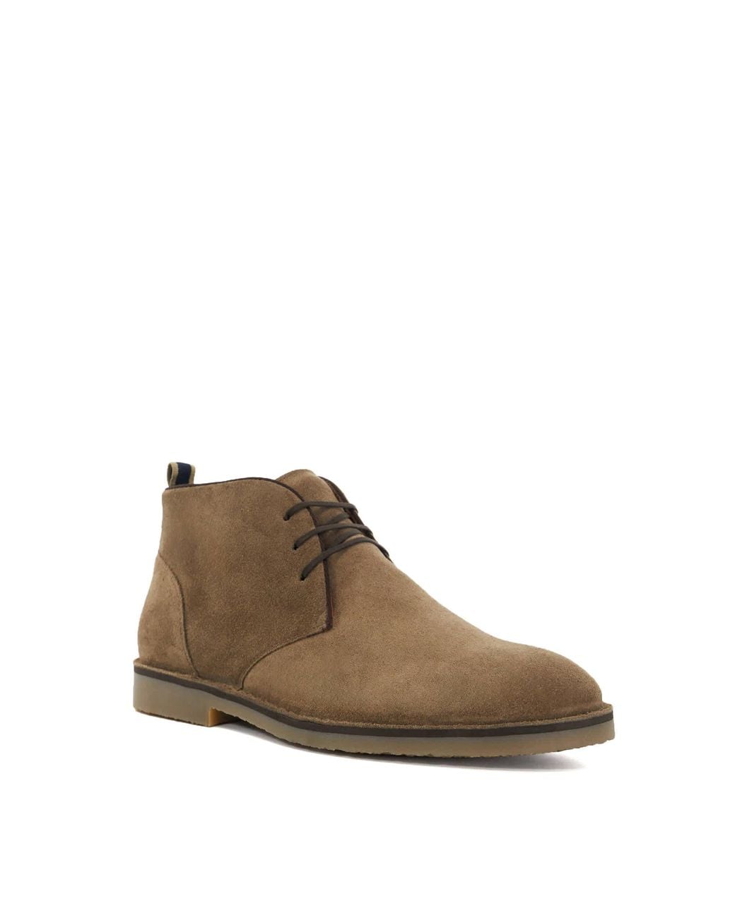 Dune Brown Cashed Wf Lace-Up Chukka Boots for men