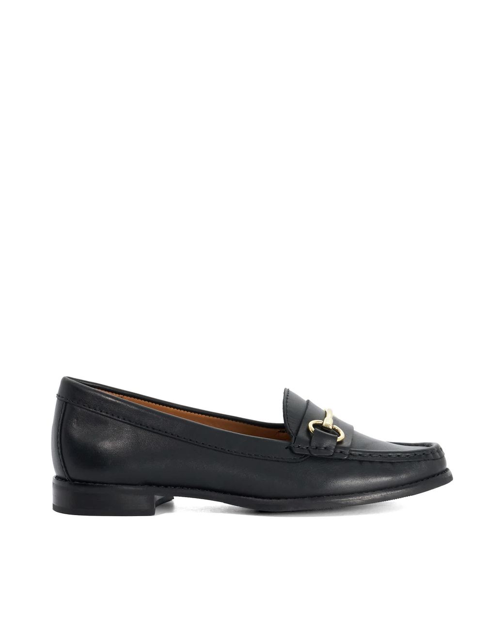 Dune Black Wf Glenny Wide Fit Snaffle Trim Loafers