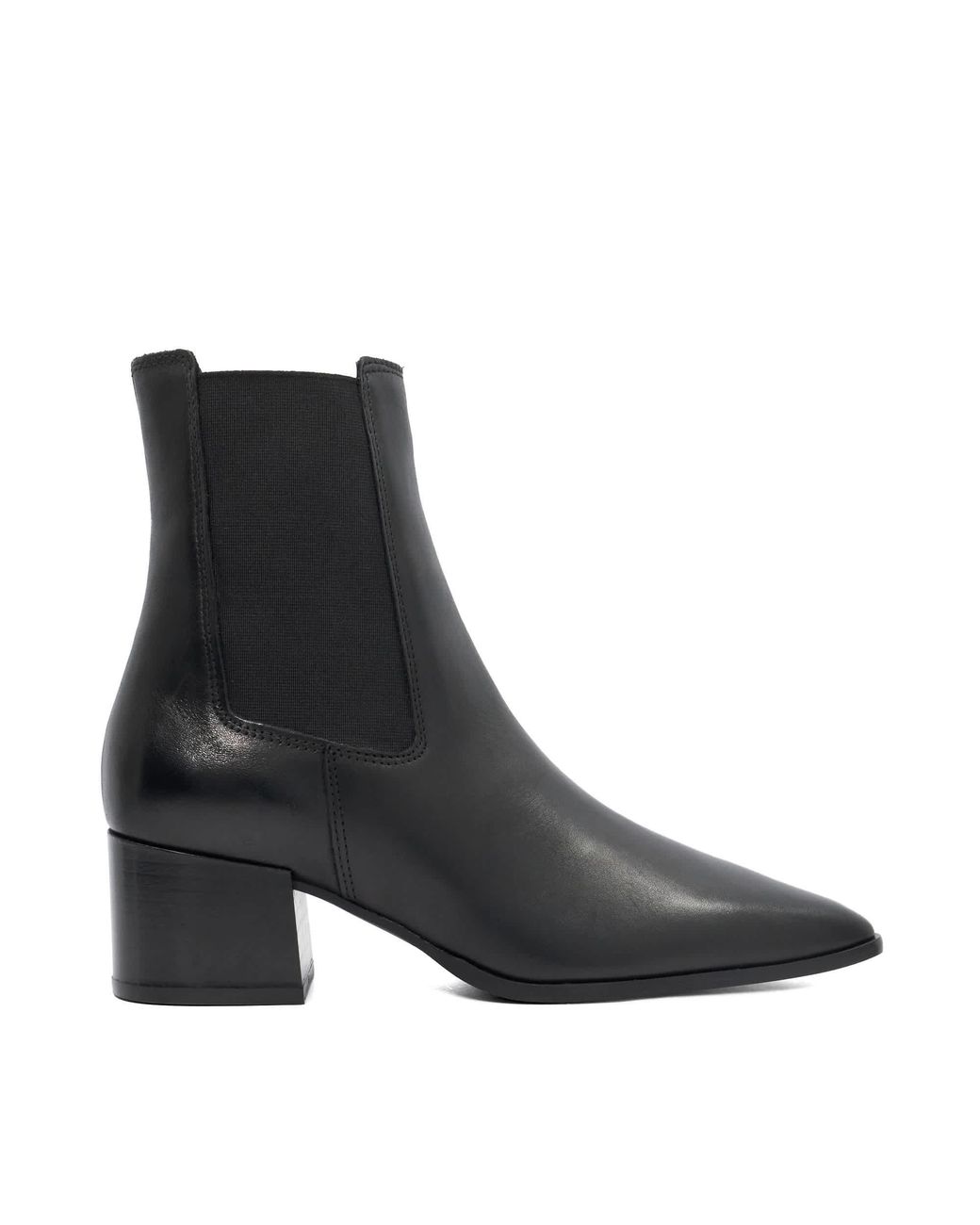 Dune Black Pimo Block-Heel Ankle Boots