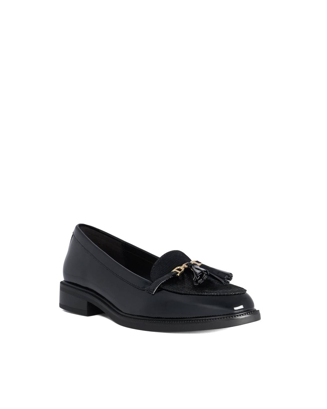 Dune Black Gazeles Tassel Loafers