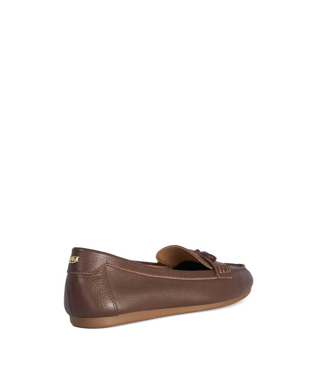 Dune Brown Girella Bow-Detail Loafers