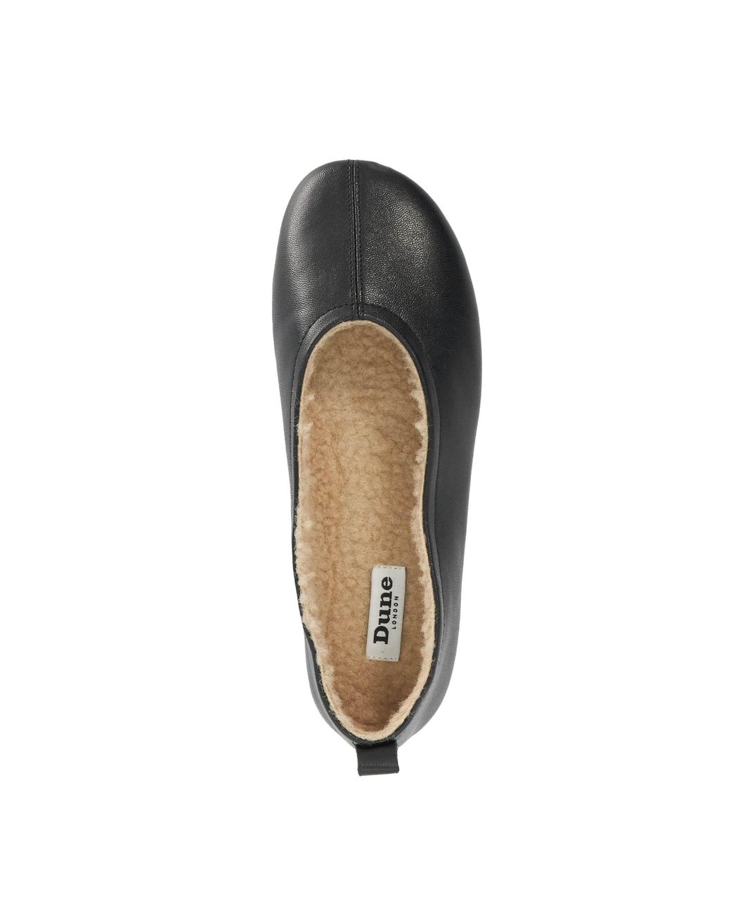 Dune Blue Harliee Faux Shearling-Lined Ballet Flats