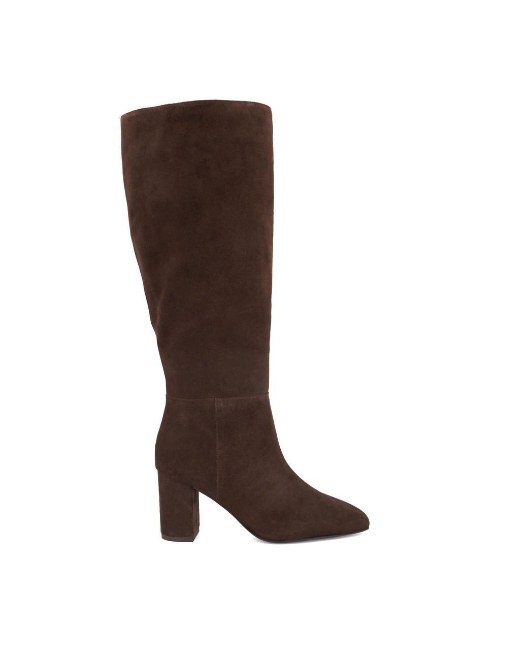 Dune Brown Salts Heeled Knee-High Boots
