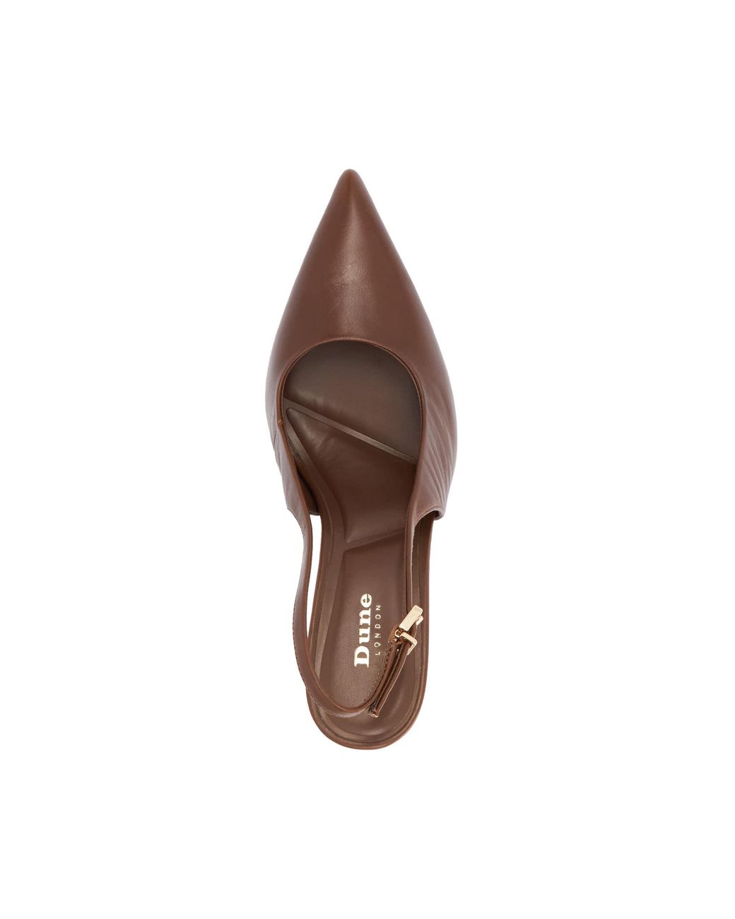 Dune Brown Cai Slingback Court Shoes