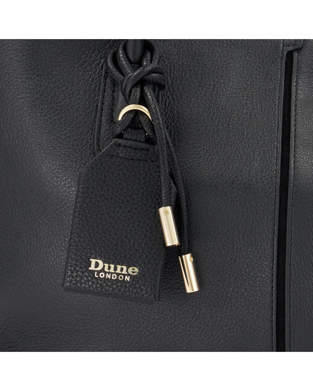 Dune Black Deserving L Tag-Detail Shoulder Bag