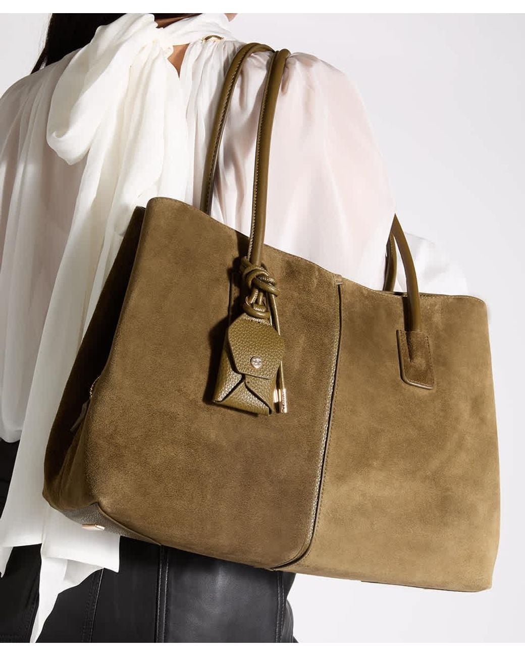 Dune Green Deserving L Tag-Detail Shoulder Bag