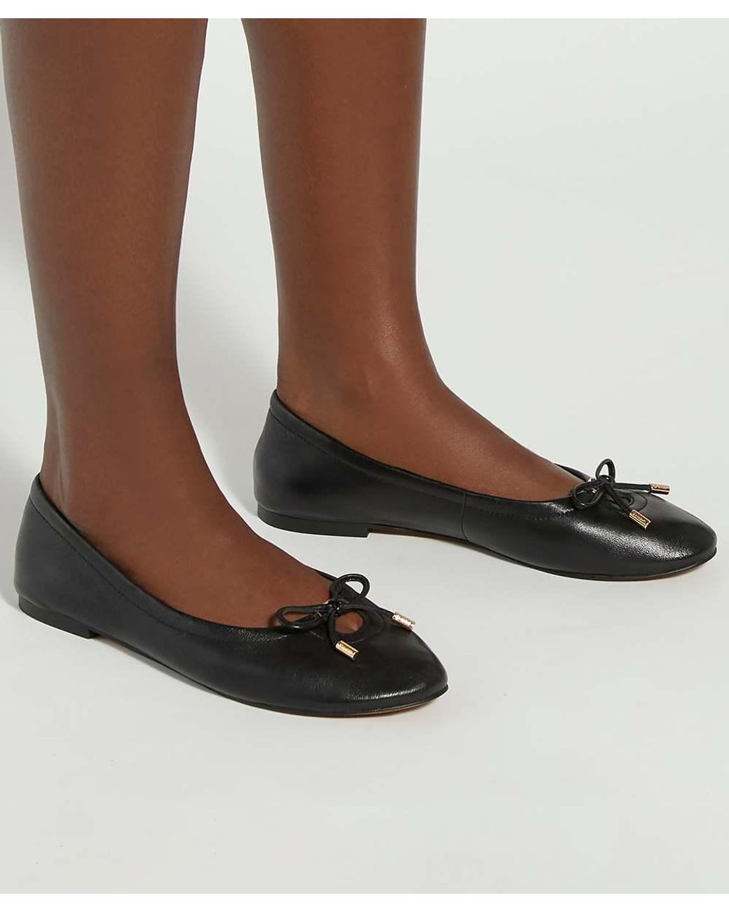 Dune Blue Hali Cut Out Ballet Flats