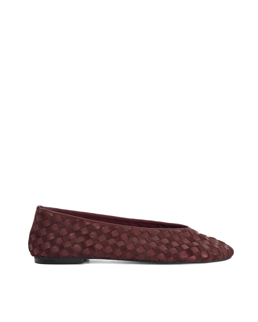 Dune Brown Homely Woven Ballet Flats
