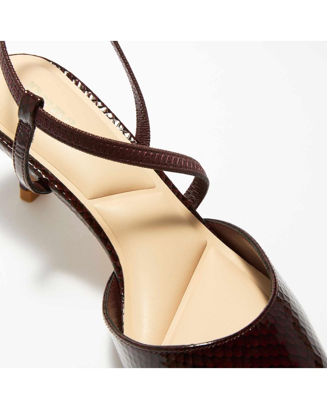 Dune Brown Charming Embellished Court Shoes