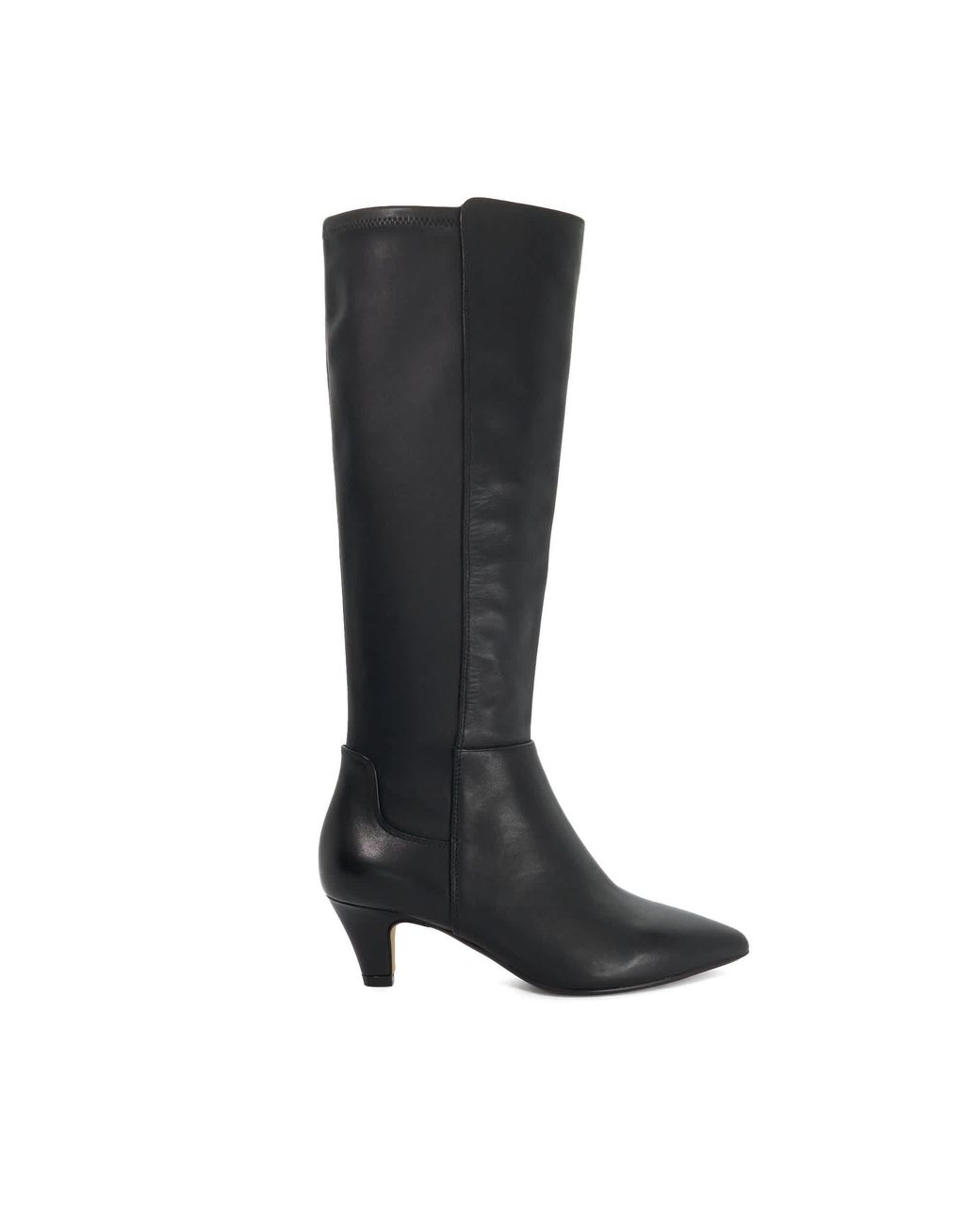 Dune Black Wf Sera Wide Fit Knee High Kitten Heel Boots