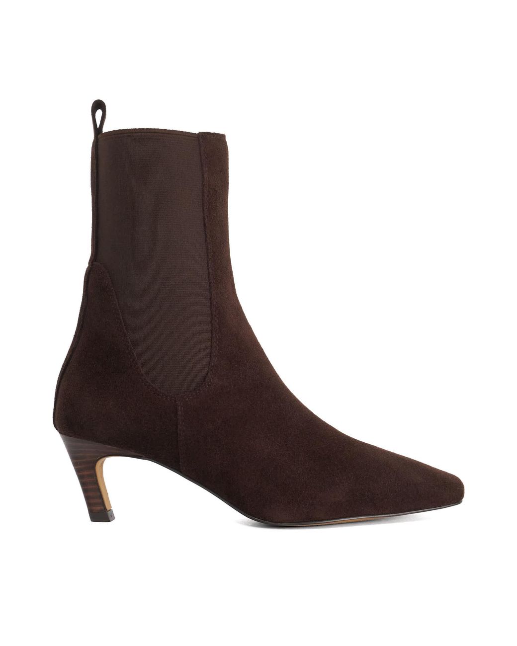 Dune Brown Odela Slip-On Heeled Ankle Boots