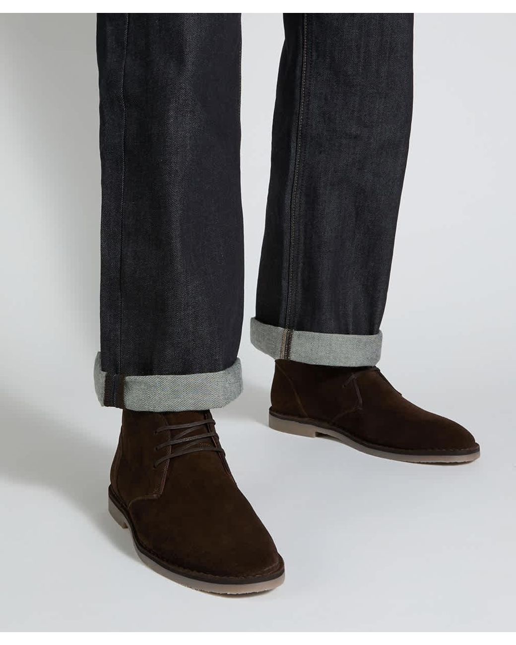 Dune Brown Cashed Casual Chukka Boots for men