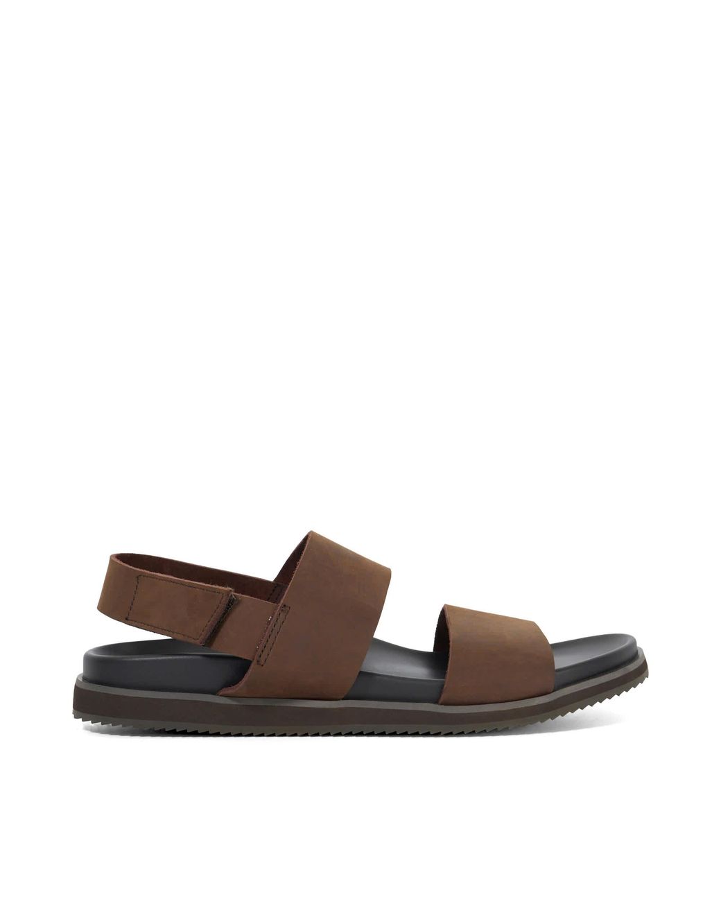 Dune Brown Idealistic Utilitarian Strap Leather Sandals for men