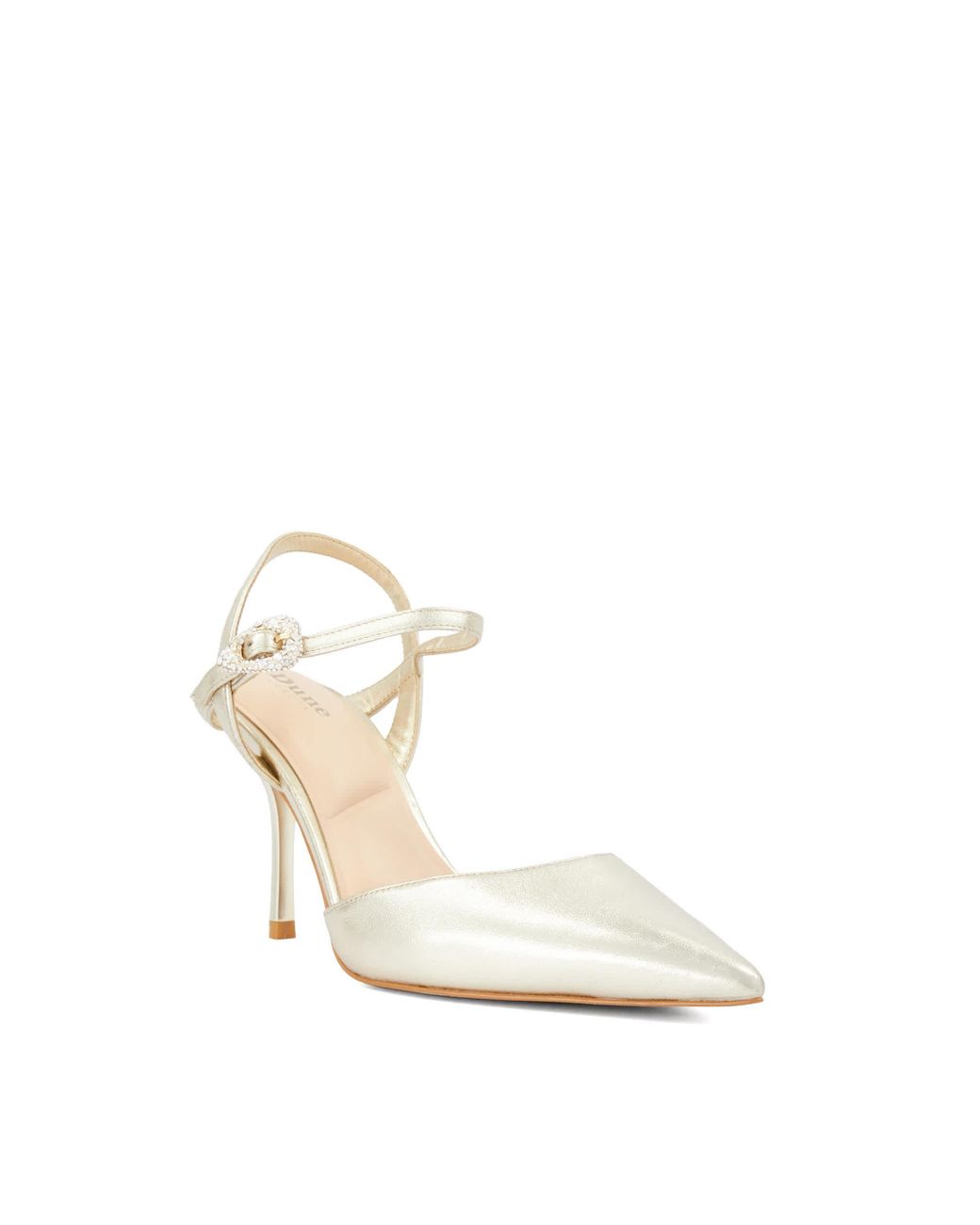 Dune White Compelling Y-Strap Court Shoes