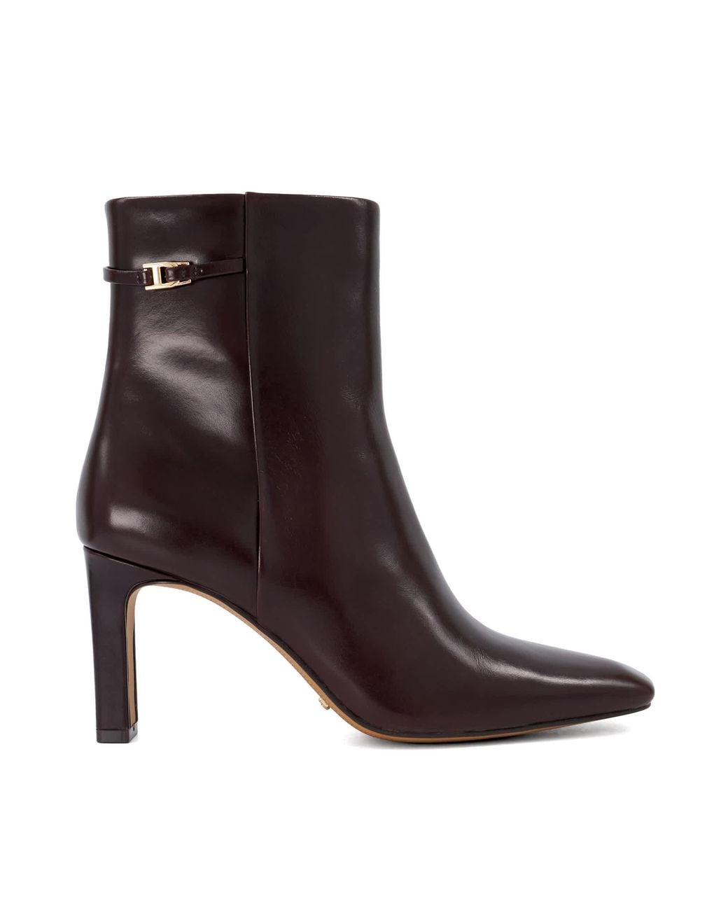 Dune Brown Onora Heeled Ankle Boots