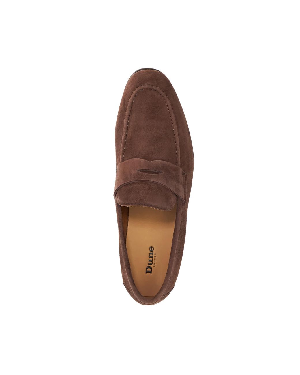 Dune Brown Barclays Suede Loafers for men