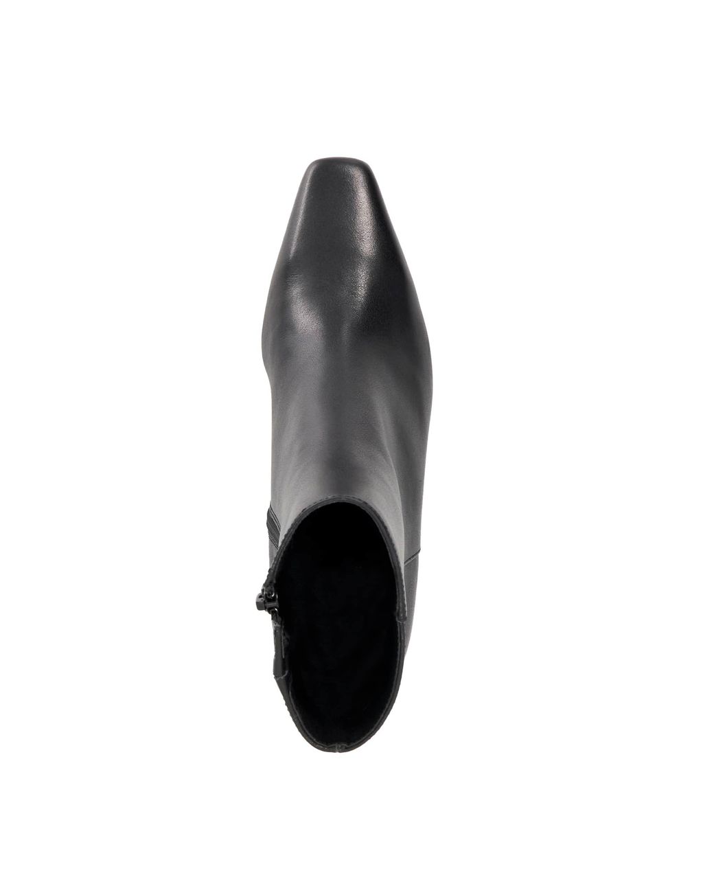 Dune Black Overly Leather Block Heel Ankle Boots