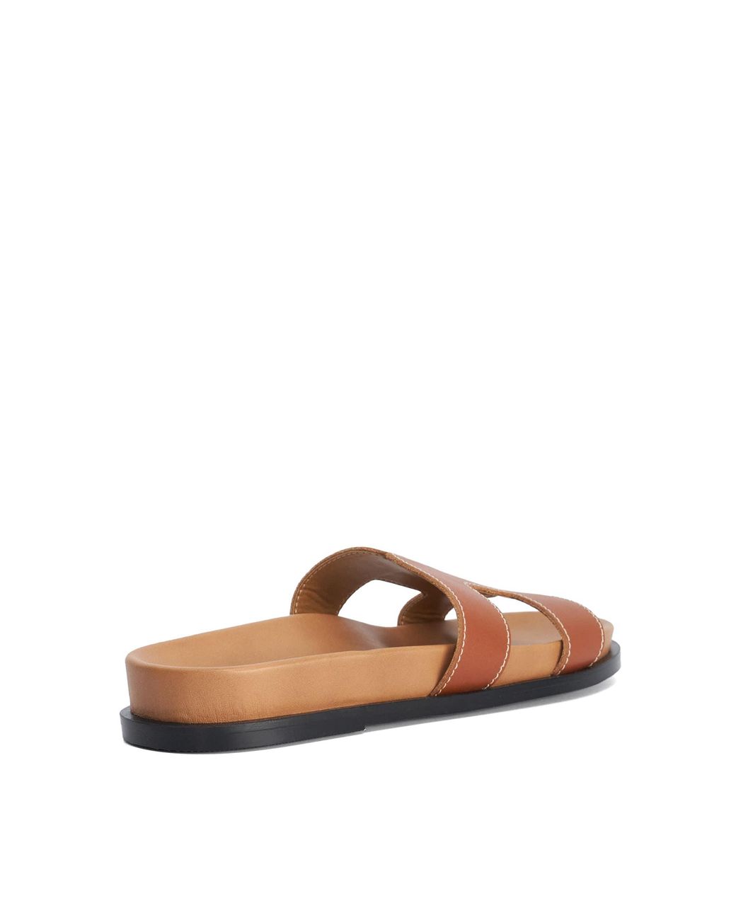 Dune Brown Loupas Flat Cushioned Sole Sandals