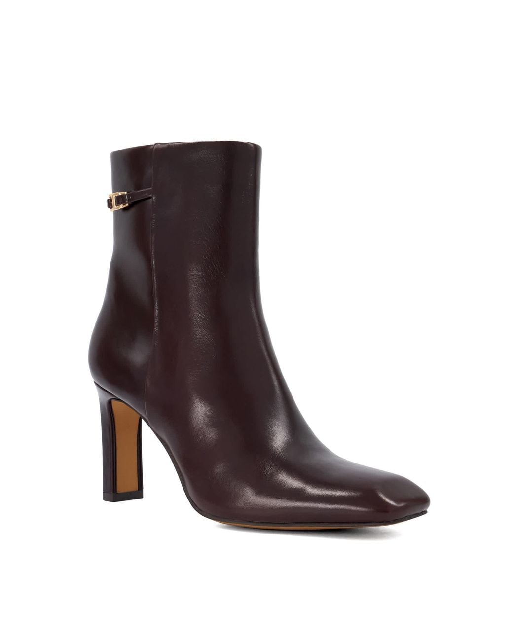 Dune Brown Onora Heeled Ankle Boots