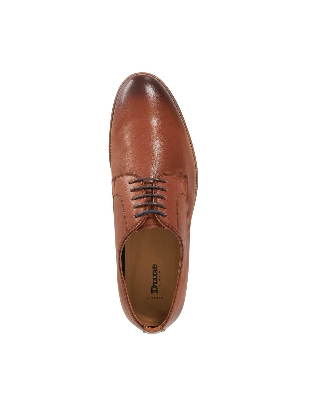 Dune Brown Stanleyy Wf Leather Wide Fit Gibson for men