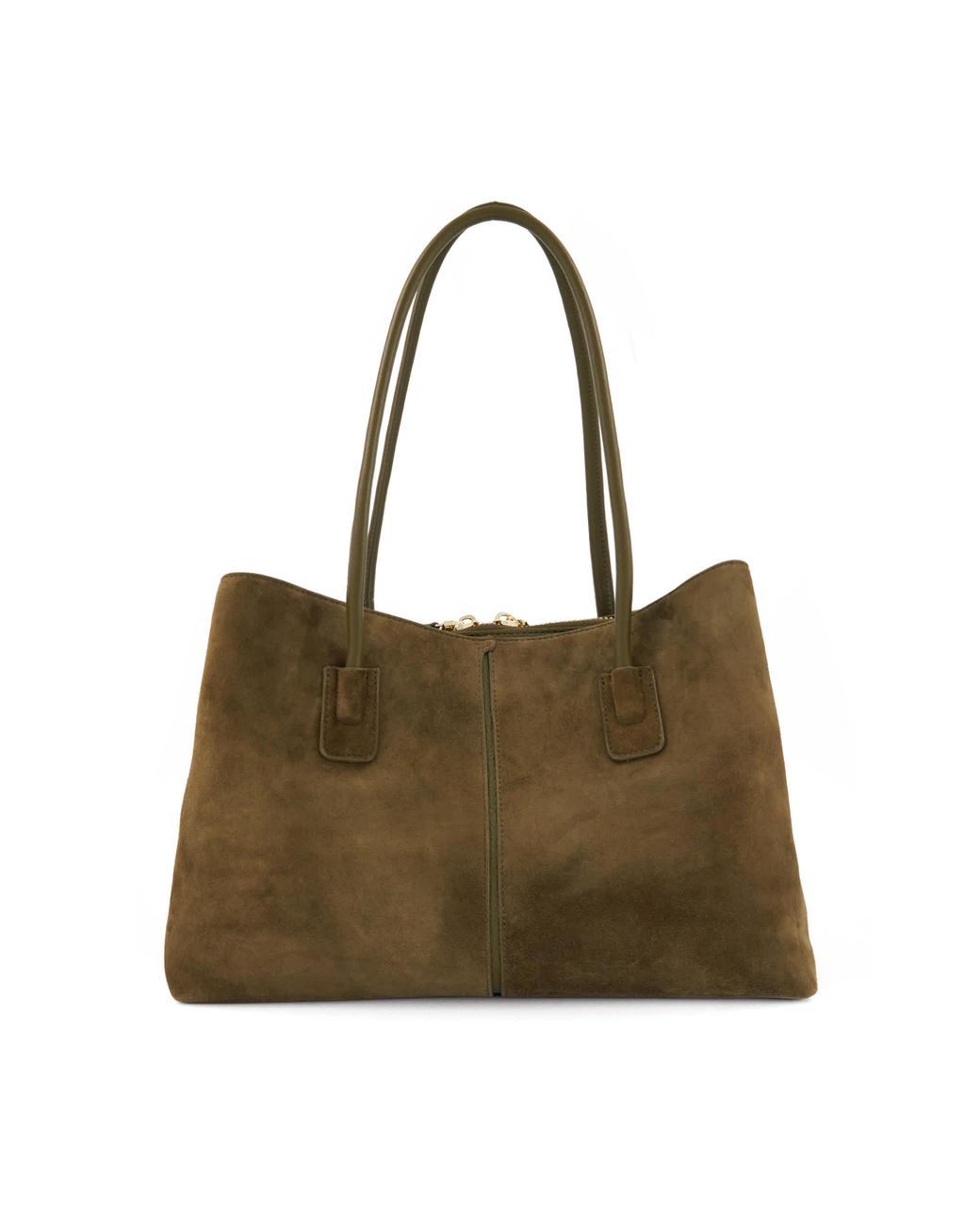 Dune Green Deserving L Tag-Detail Shoulder Bag