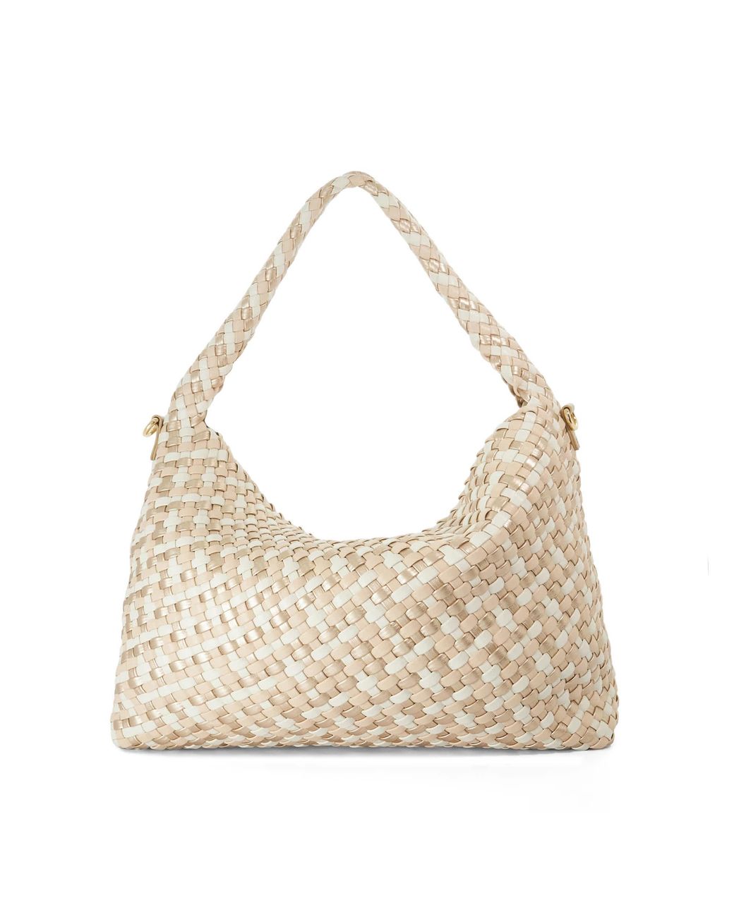 Dune Natural Deliberate L Woven Shoulder Bag