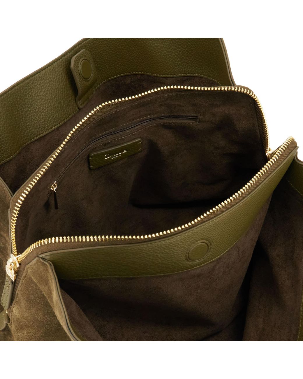 Dune Green Deserving L Tag-Detail Shoulder Bag