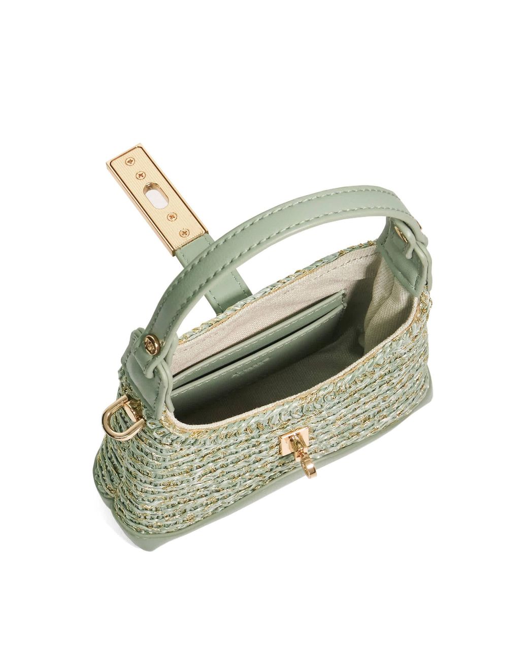 Dune Green Supportive Turn Lock Micro Bag