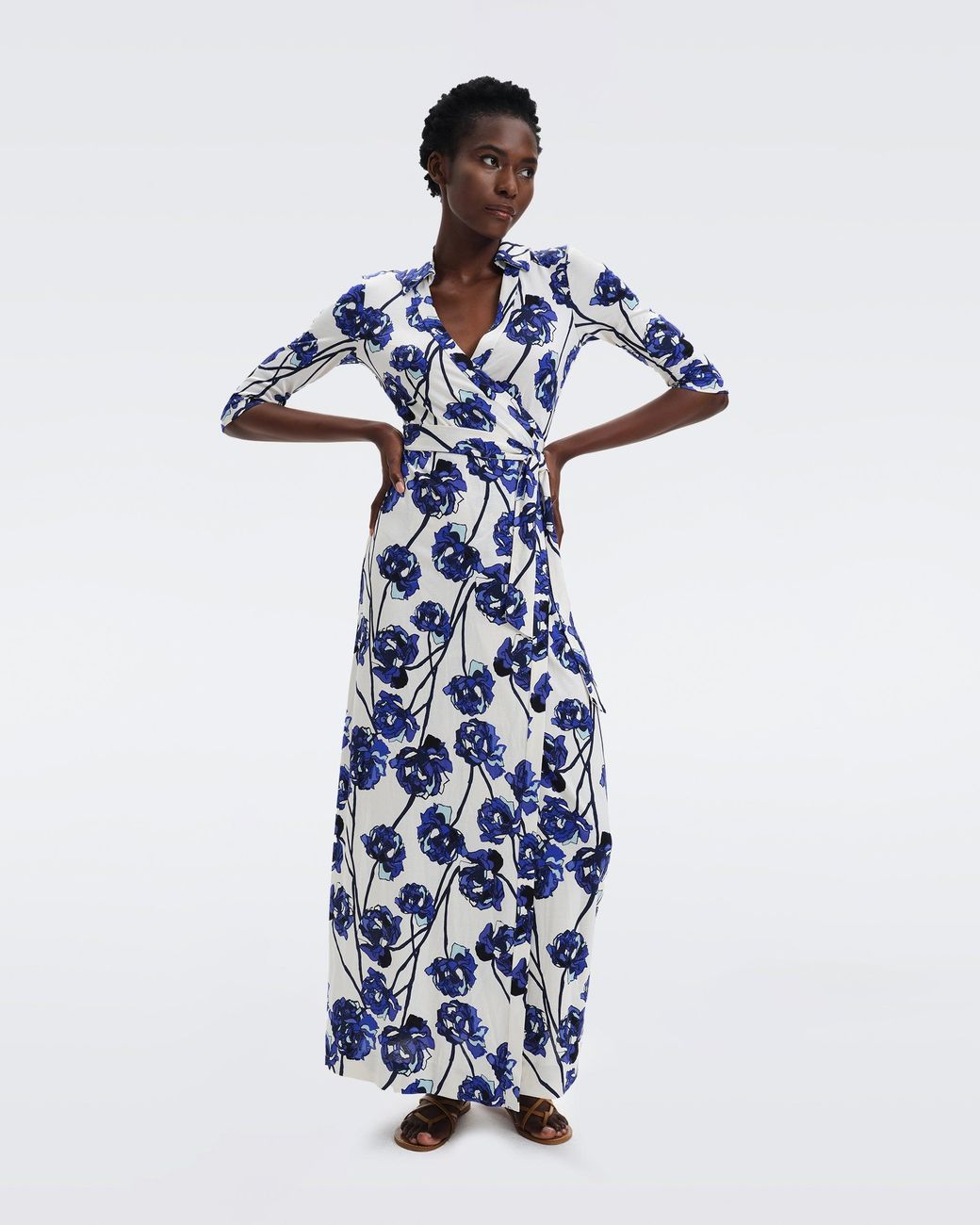 Abigail silk jersey wrap dress sale