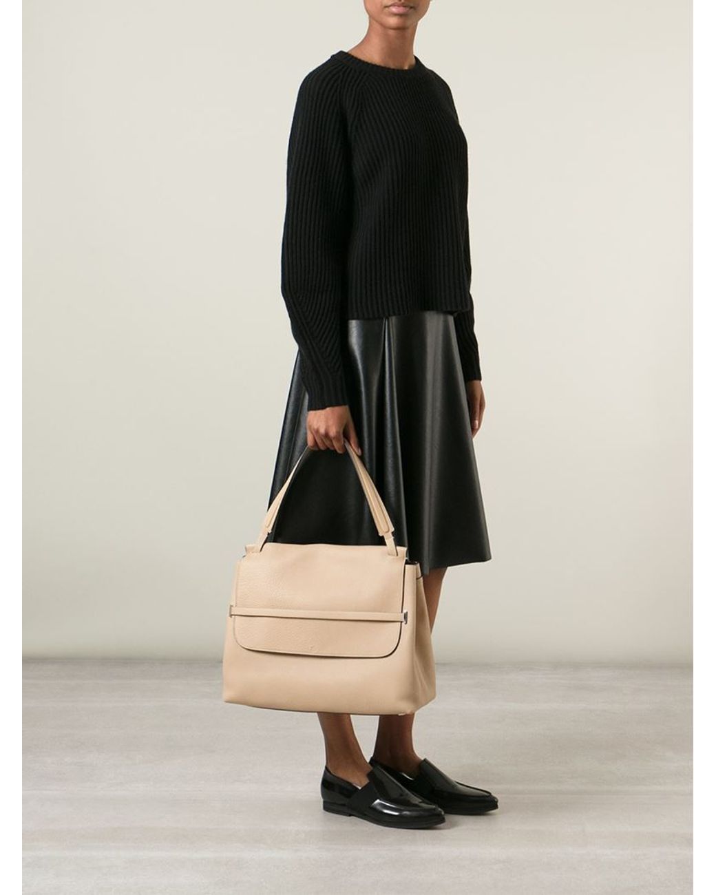 The Row top Handle 14 Shoulder Bag in Natural Lyst