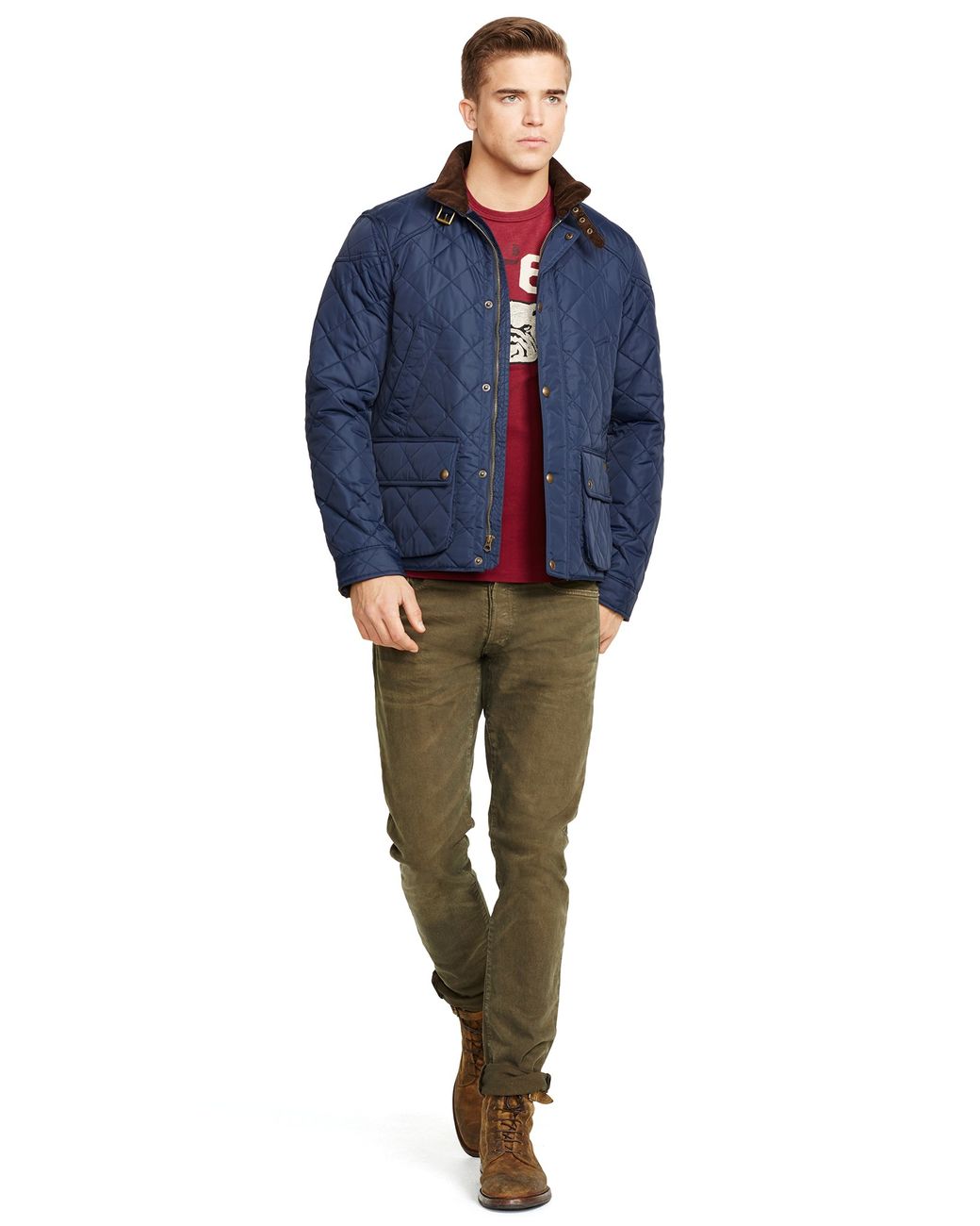 Polo Ralph Lauren Cadwell Quilted Bomber Jacket in Blue for Men | Lyst UK