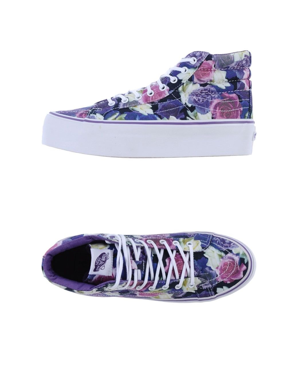Vans Floral Platform High-Top Sneakers in Purple | Lyst