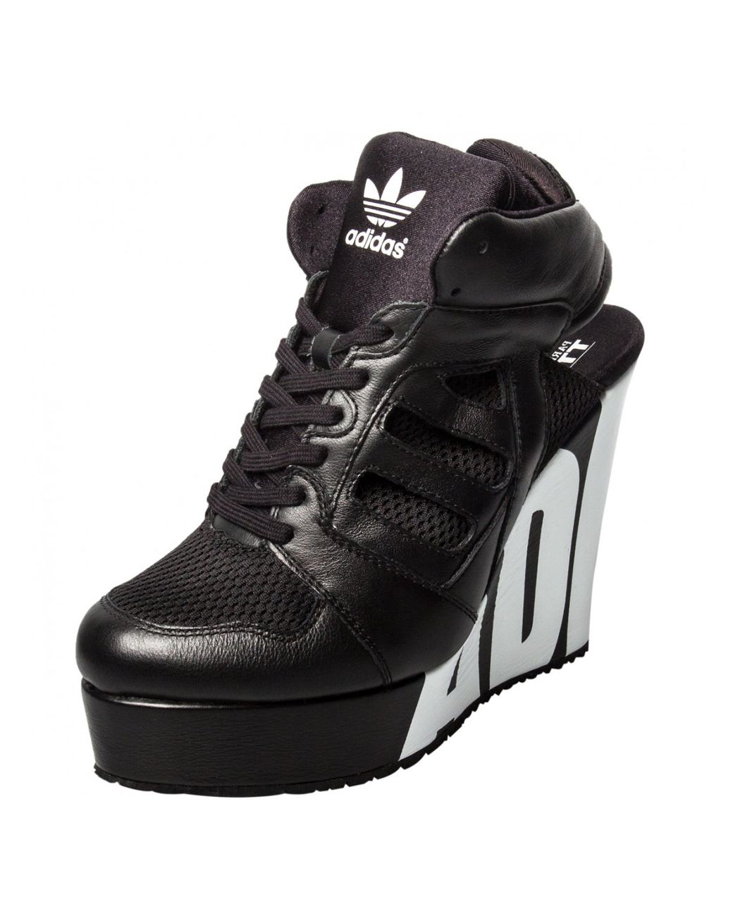 Jeremy Scott for adidas Streetball Platform Logo Wedge Black | Lyst UK