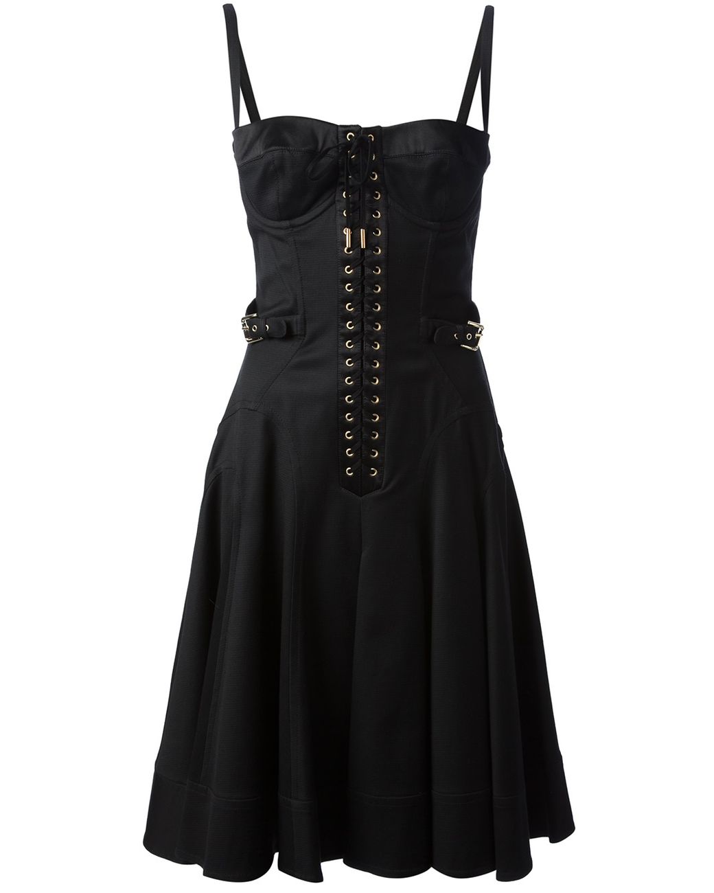 Dolce & Gabbana Corset Top Dress in Black | Lyst