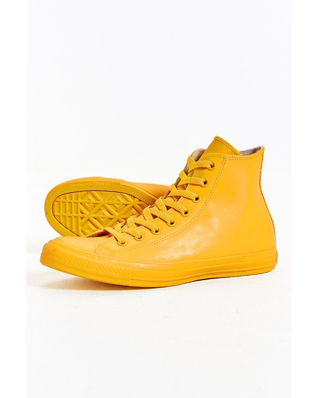 Converse Chuck Taylor All Star Rubber High-top Sneakerboot in Yellow for  Men | Lyst