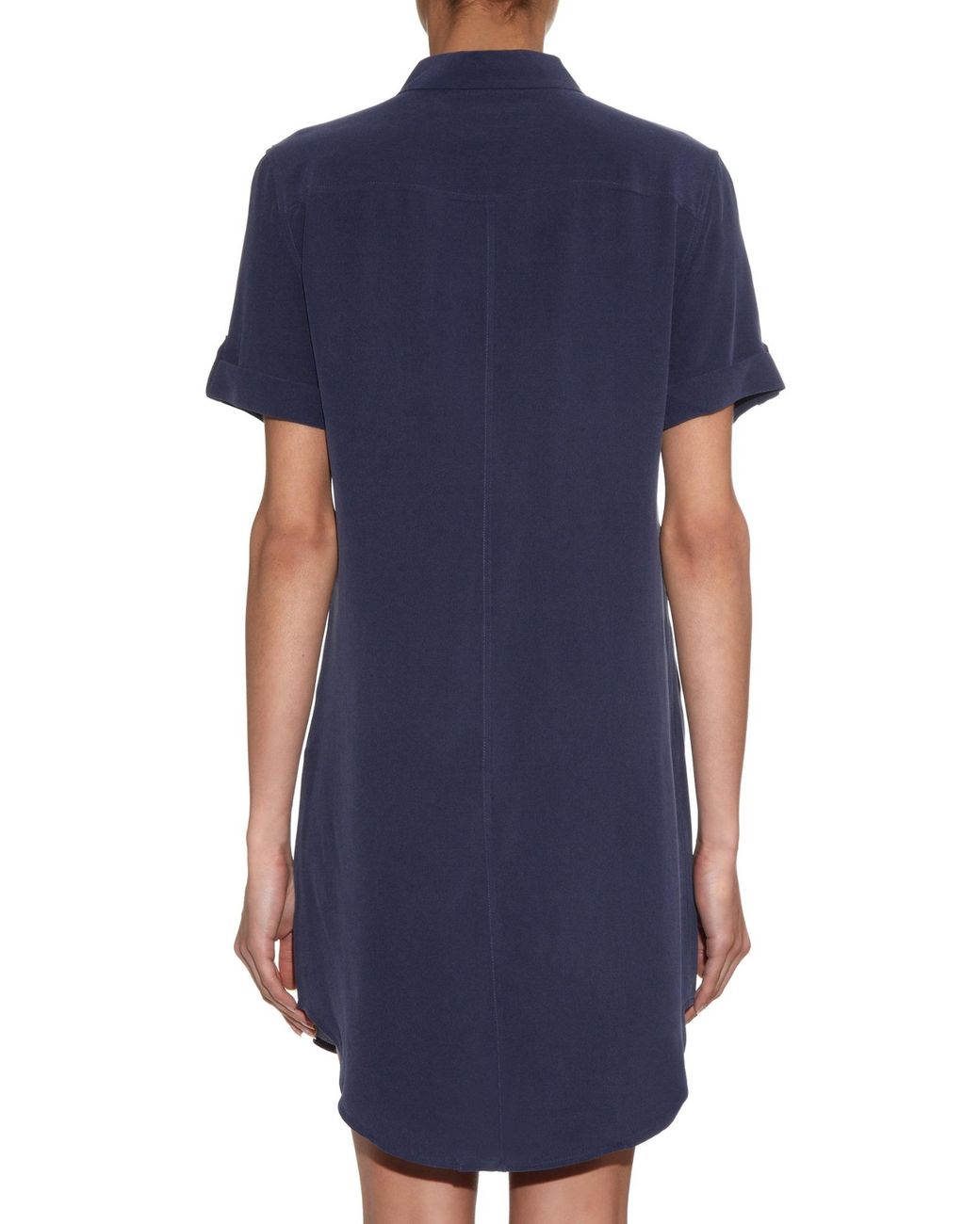 Equipment Signature Silk Shirt Dress in Blue Lyst