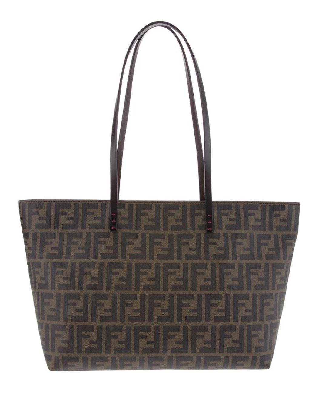 Fendi Ff Logo 'Roll' Tote Bag in Brown | Lyst