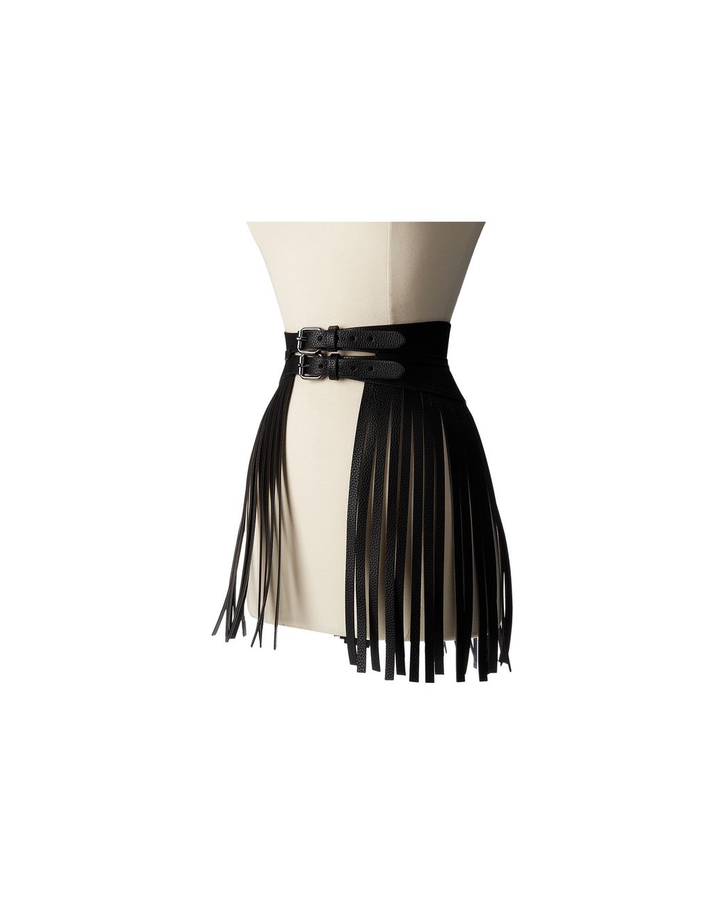 Bcbgmaxazria fringe top black skirt